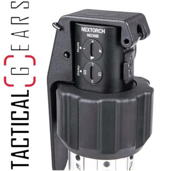 NEXTORCH ND30B TAKTISCHER-ELEKRONISCHER-IRRITATIONSKÖRPER MIT HOLSTER 11.000 LUMEN STROBOSKOPBLITZ UND 130DB  ALARMSIGNAL